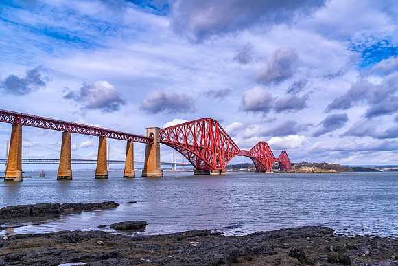 The Forth Bridge with Broken Clouds
