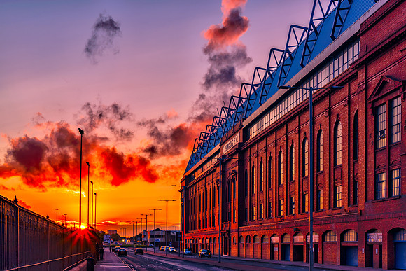 Ibrox Stadium Sunset