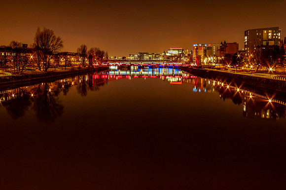 Night View of The River Clyde