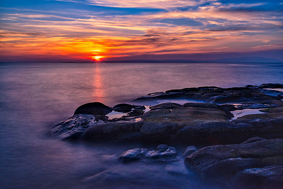 Sunset off Troon Coast